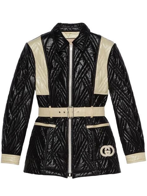 gucci hooded quilted jacket|Gucci jacket farfetch.